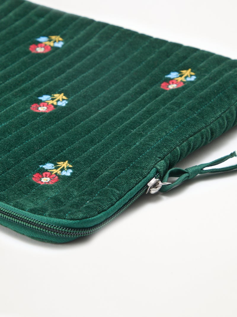 Custodia per computer 'Kiabi x Painvin' in velluto di cotone Blu - Kiabi