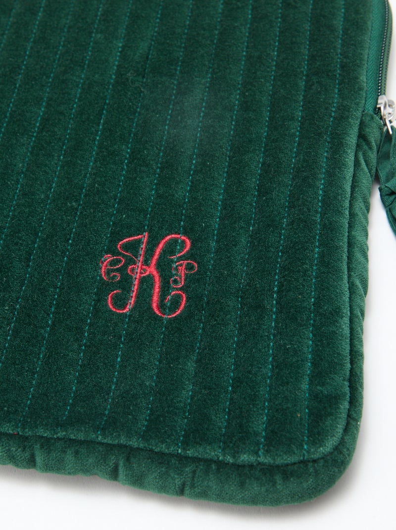 Custodia per computer 'Kiabi x Painvin' in velluto di cotone Blu - Kiabi