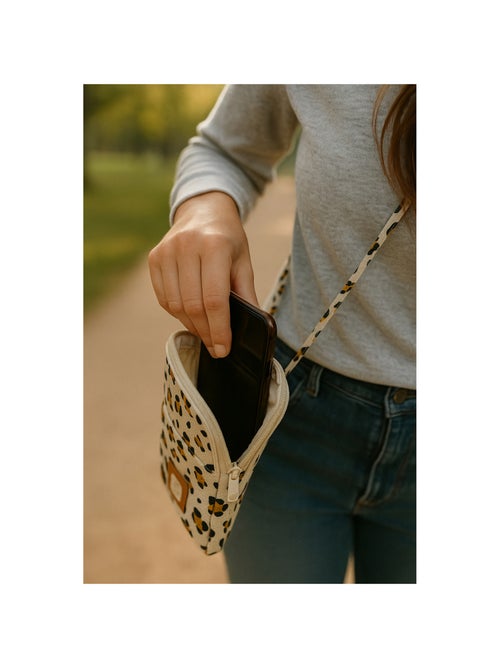 Custodia per telefono in garza di cotone trapuntata con stampa - SAUTHON - Kiabi