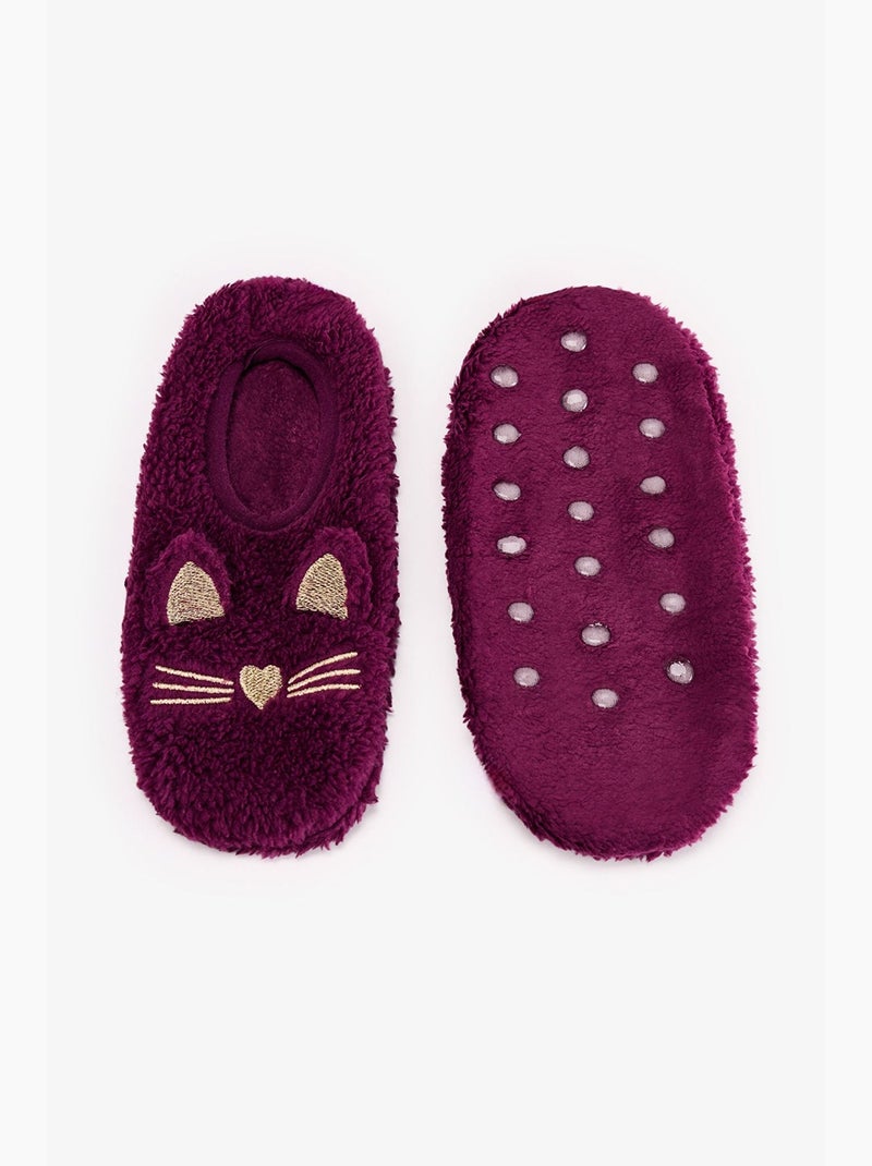 Cuteness calzini pantofole con motivo gatto penti Rosso bordeaux - Kiabi