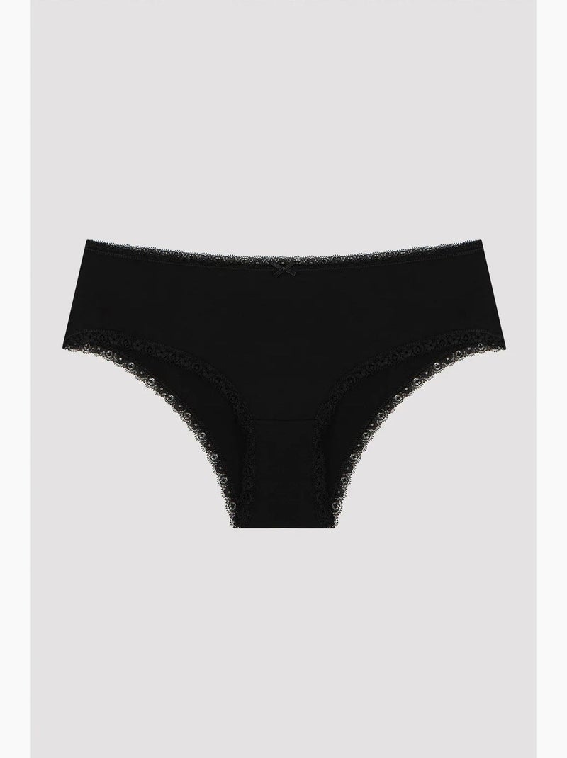 Daily lace cotton confezione da 3 hipster penti Nero - Kiabi