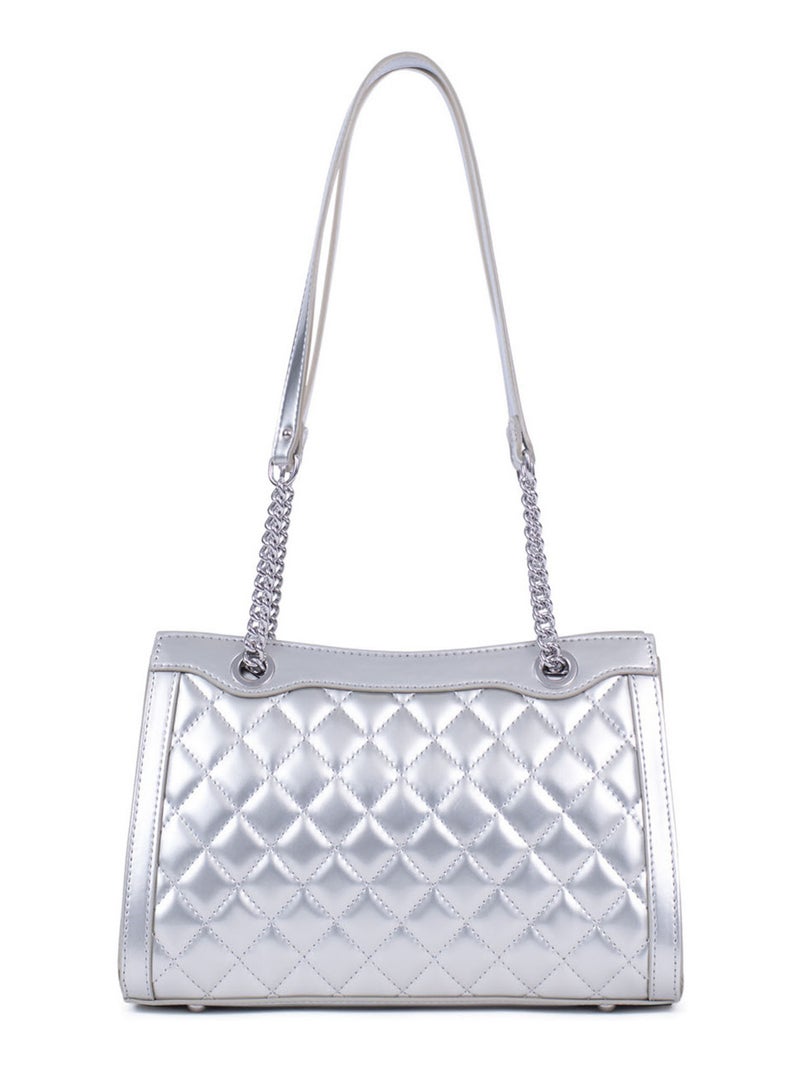 DAISY - Borsa a spalla con 2 manici Argento - Kiabi