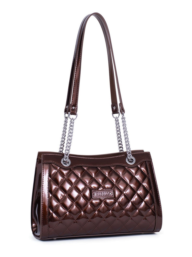 DAISY - Borsa a spalla con 2 manici Bronzo - Kiabi