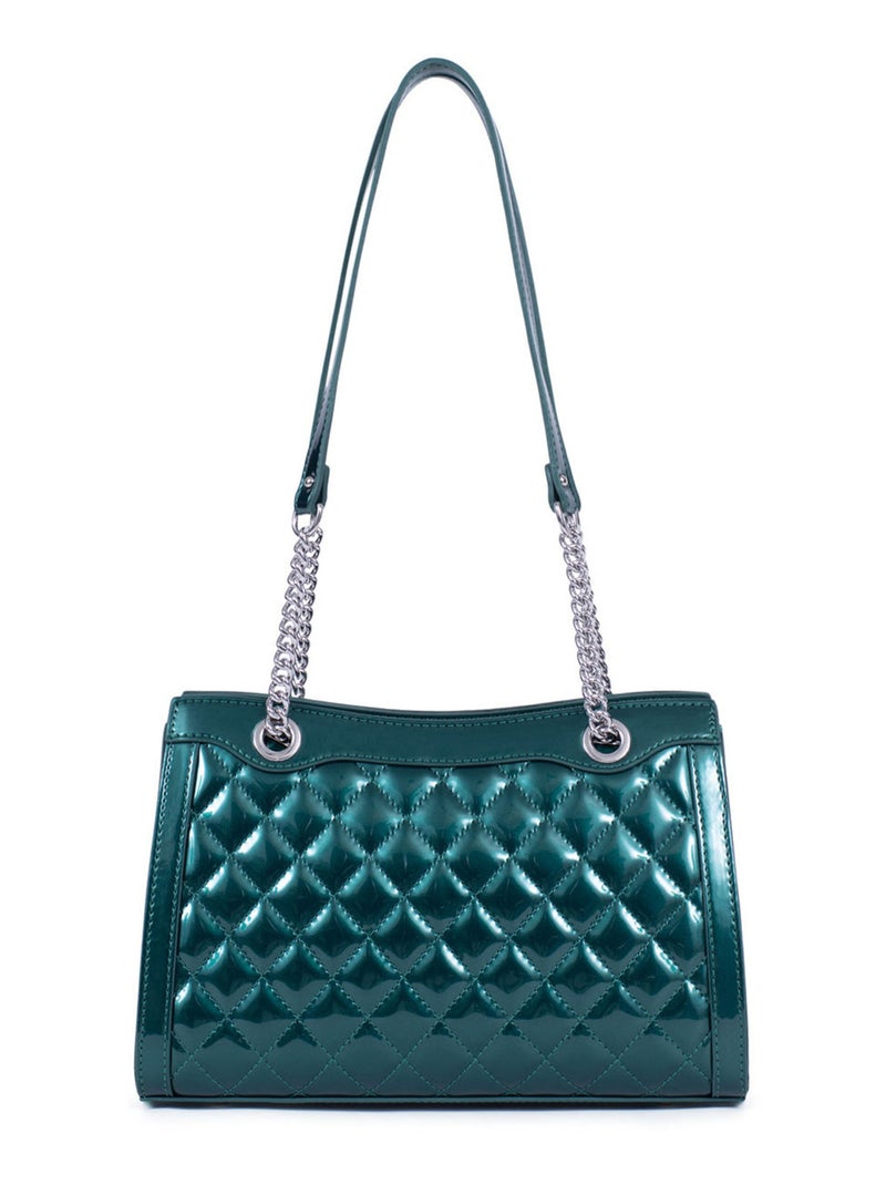 DAISY - Borsa a spalla con 2 manici Verde smeraldo - Kiabi