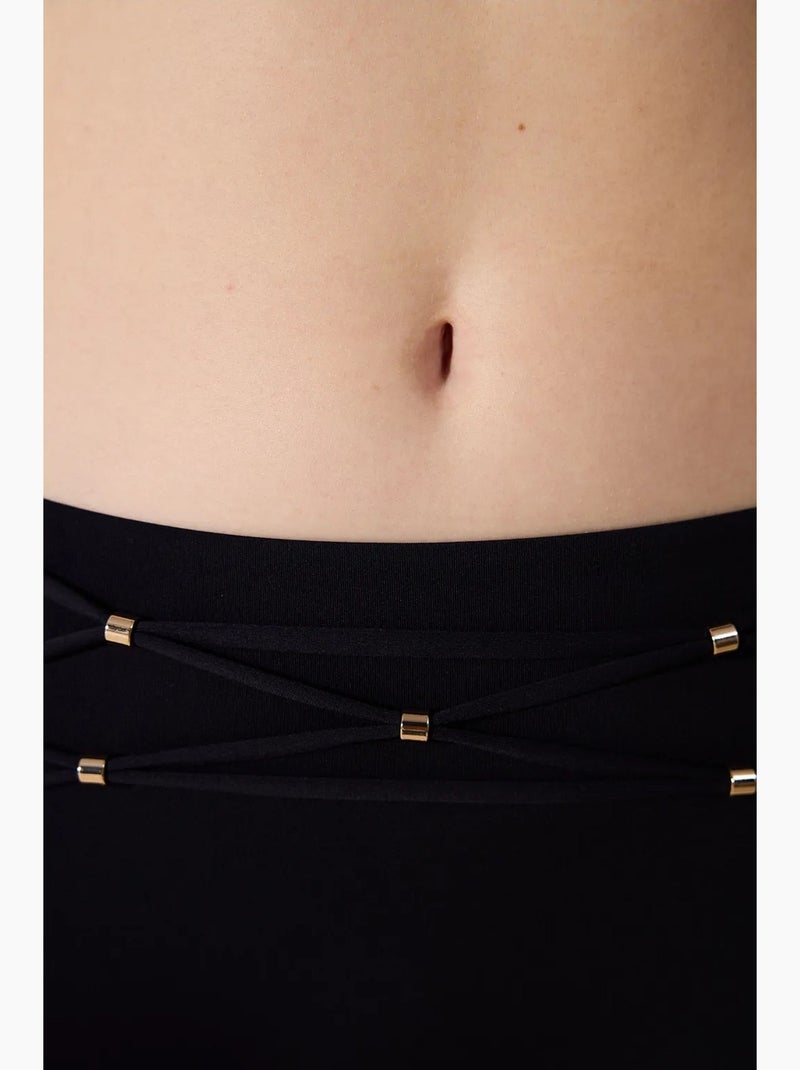 Danny slip bikini a vita alta penti Nero - Kiabi