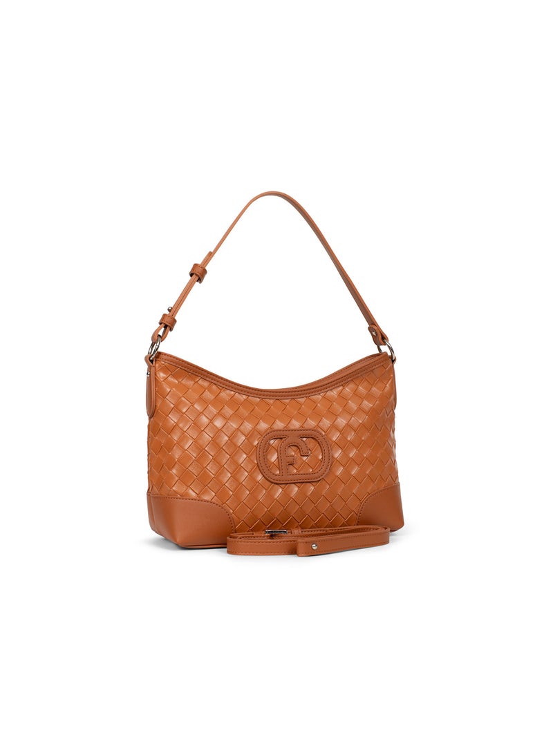 DAPHNÉ - Borsa a spalla con 1 manico Marrone caramello - Kiabi