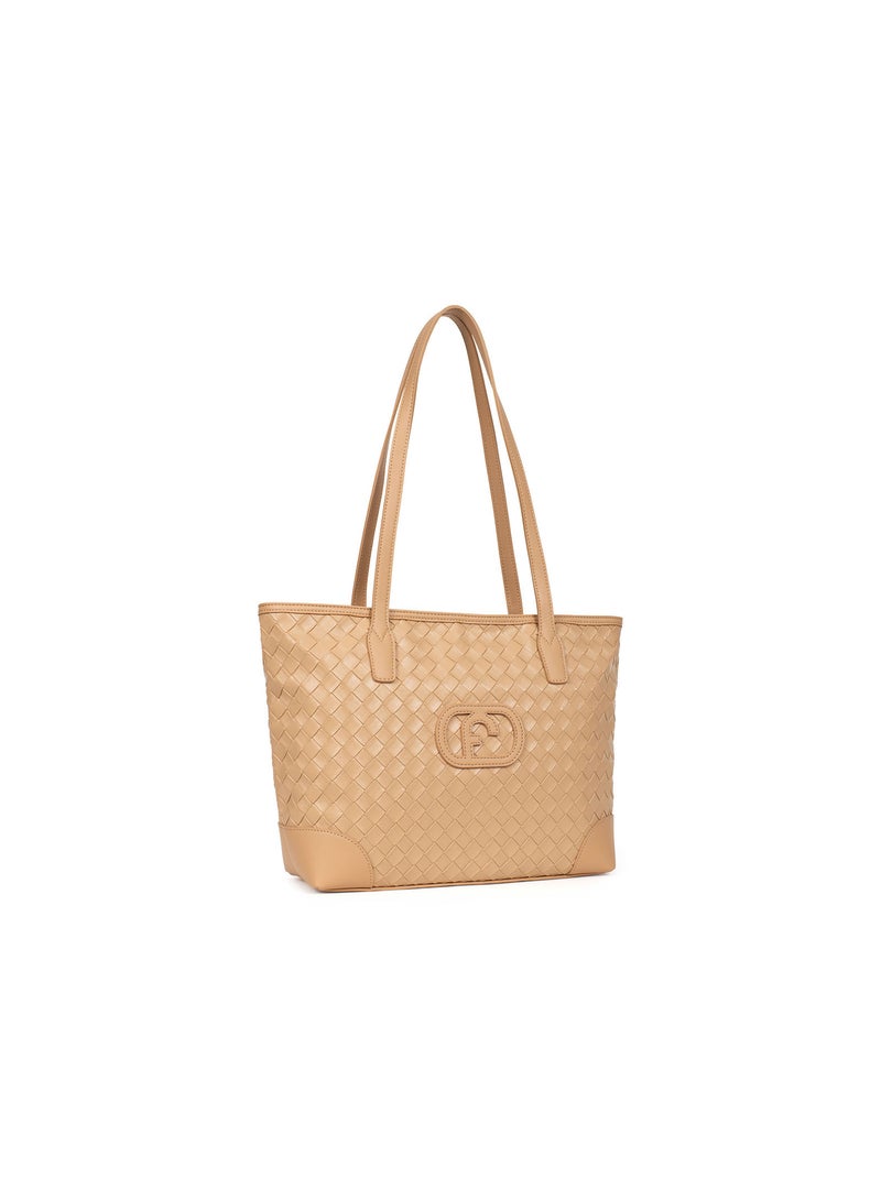DAPHNÉ - Borsa a spalla tipo cabas Beige - Kiabi