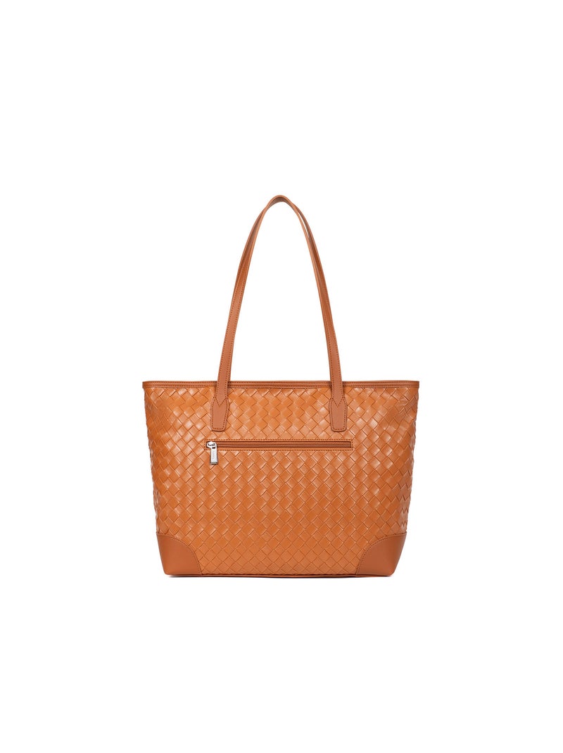 DAPHNÉ - Borsa a spalla tipo cabas Marrone caramello - Kiabi