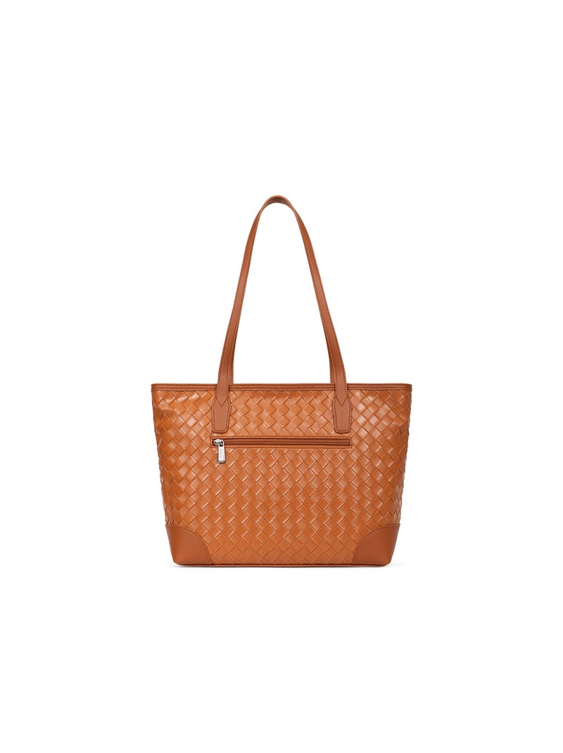 DAPHNÉ - Borsa a spalla tipo cabas Marrone caramello - Kiabi
