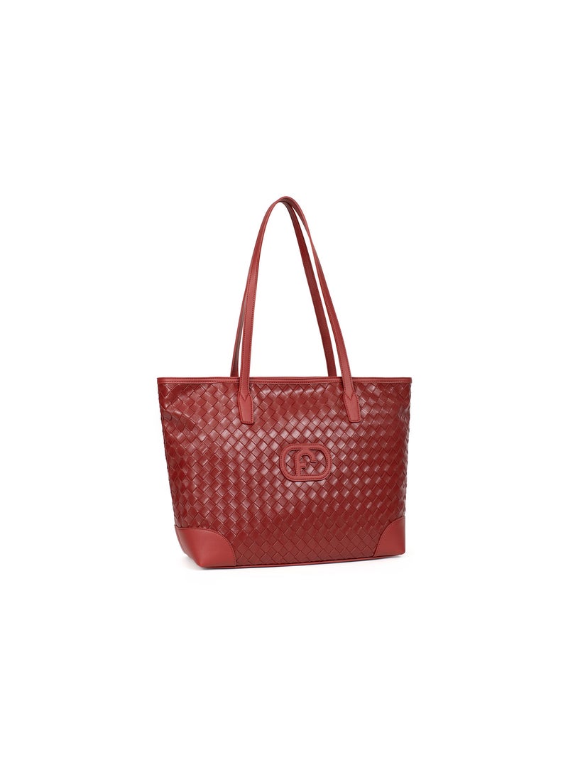 DAPHNÉ - Borsa a spalla tipo cabas Nero Bordeaux - Kiabi