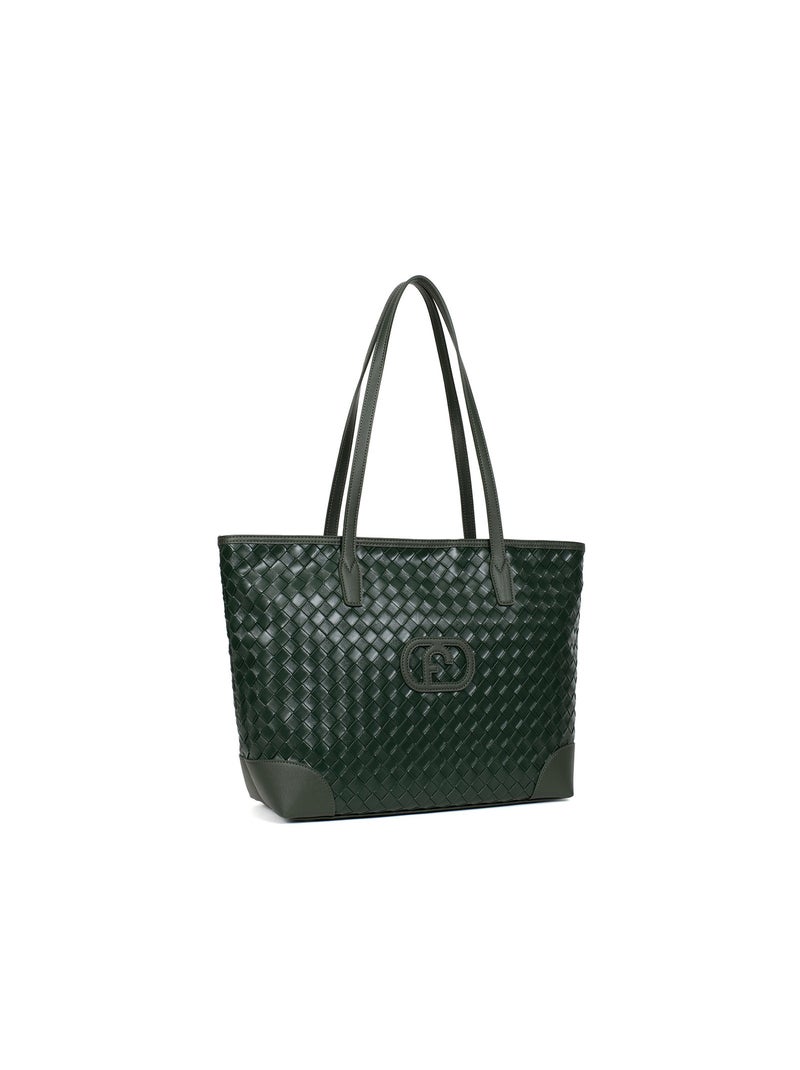 DAPHNÉ - Borsa a spalla tipo cabas Verde abete - Kiabi
