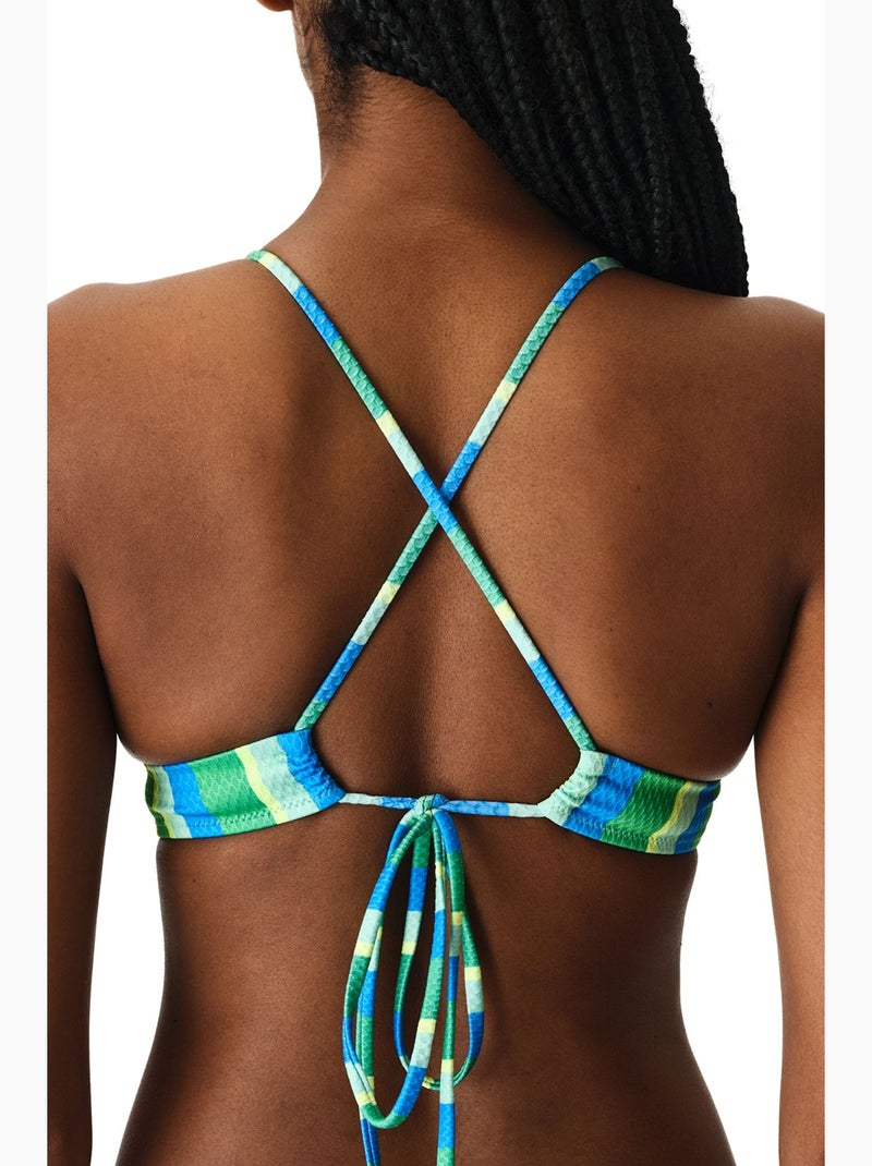 Davina bralette top bikini penti Blu cobalto - Kiabi