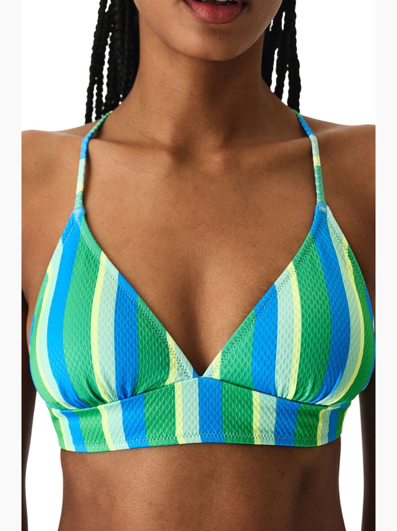 Davina bralette top bikini penti Blu cobalto - Kiabi