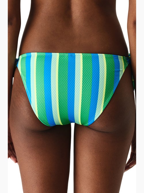 Davina slip bikini a righe testurizzato a vita media penti - Kiabi