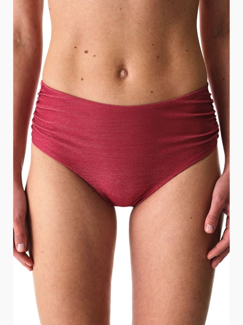 Dayana slip bikini arricciato a vita alta, lucido penti - Kiabi