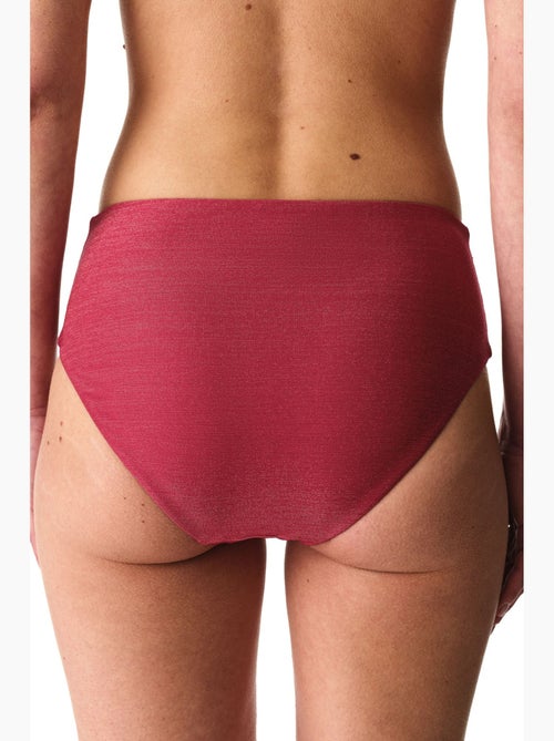 Dayana slip bikini arricciato a vita alta, lucido penti - Kiabi