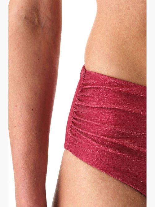 Dayana slip bikini arricciato a vita alta, lucido penti - Kiabi