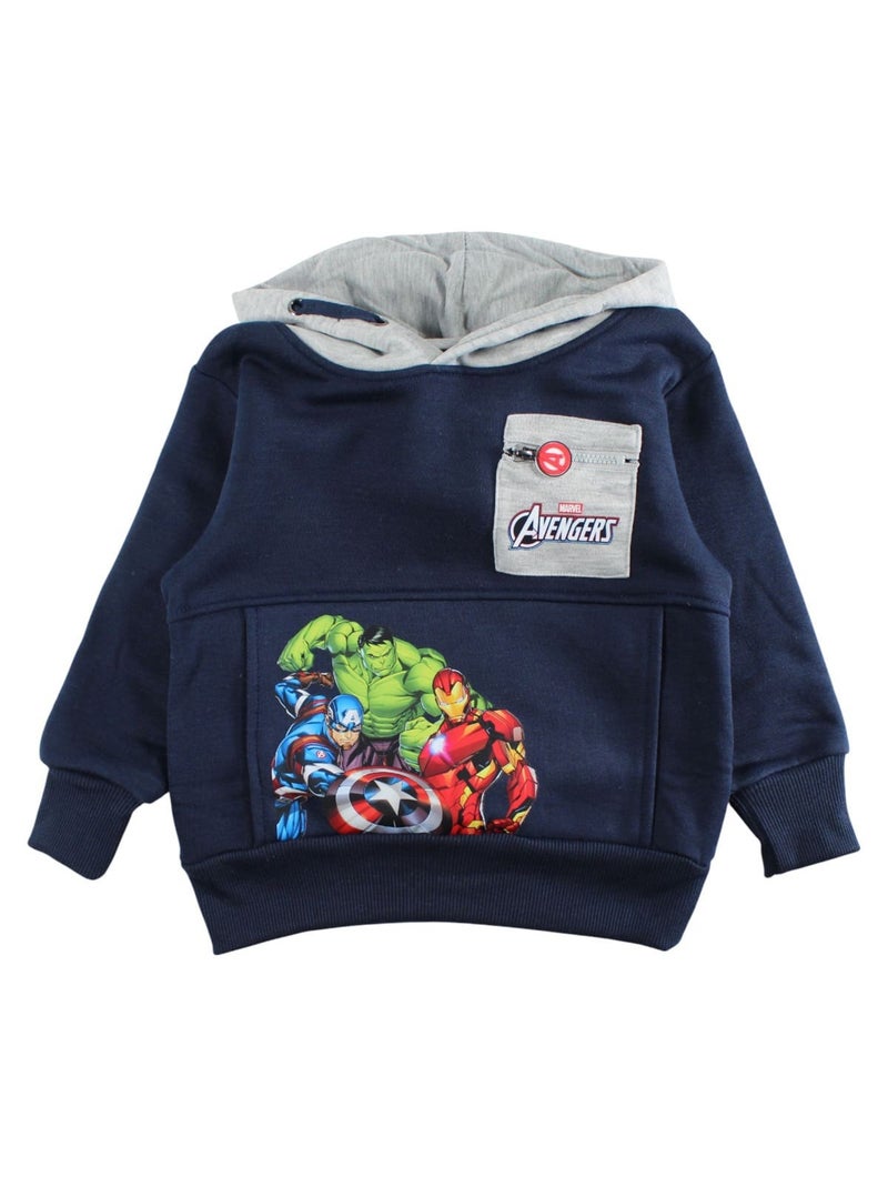 DC Comics - Tuta felpa con cappuccio e pantaloni jogging bambino Blu marino - Kiabi