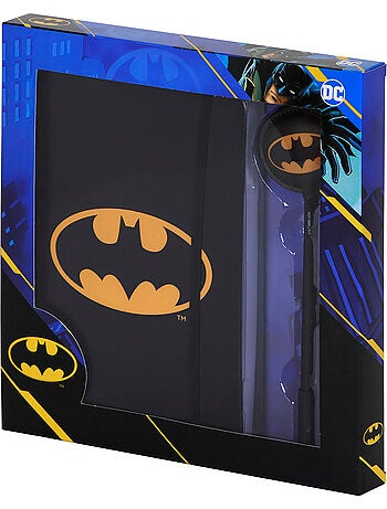 DC Comics Batman Batsignal Confezione Regalo con Diario e Penna a Sfera Fashion, Nero