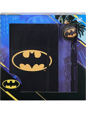 DC Comics Batman Batsignal Confezione Regalo con Diario e Penna a Sfera Fashion, Nero