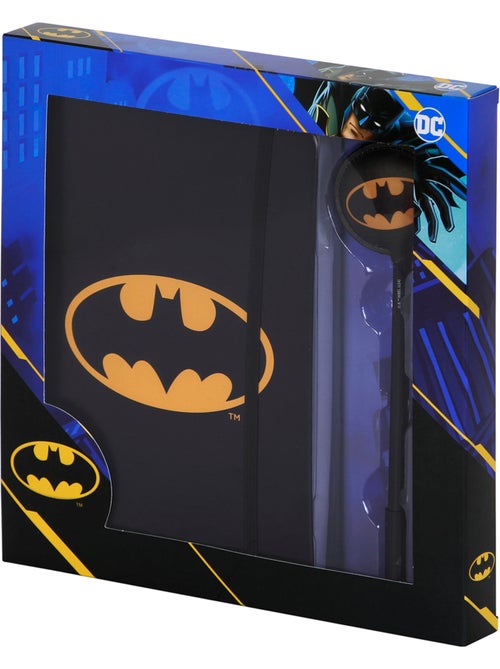 DC Comics Batman Batsignal Confezione Regalo con Diario e Penna a Sfera Fashion, Nero - Kiabi DC Comics Batman Batsignal Confezione Regalo con Diario e Penna a Sfera Fashion, Nero - Kiabi