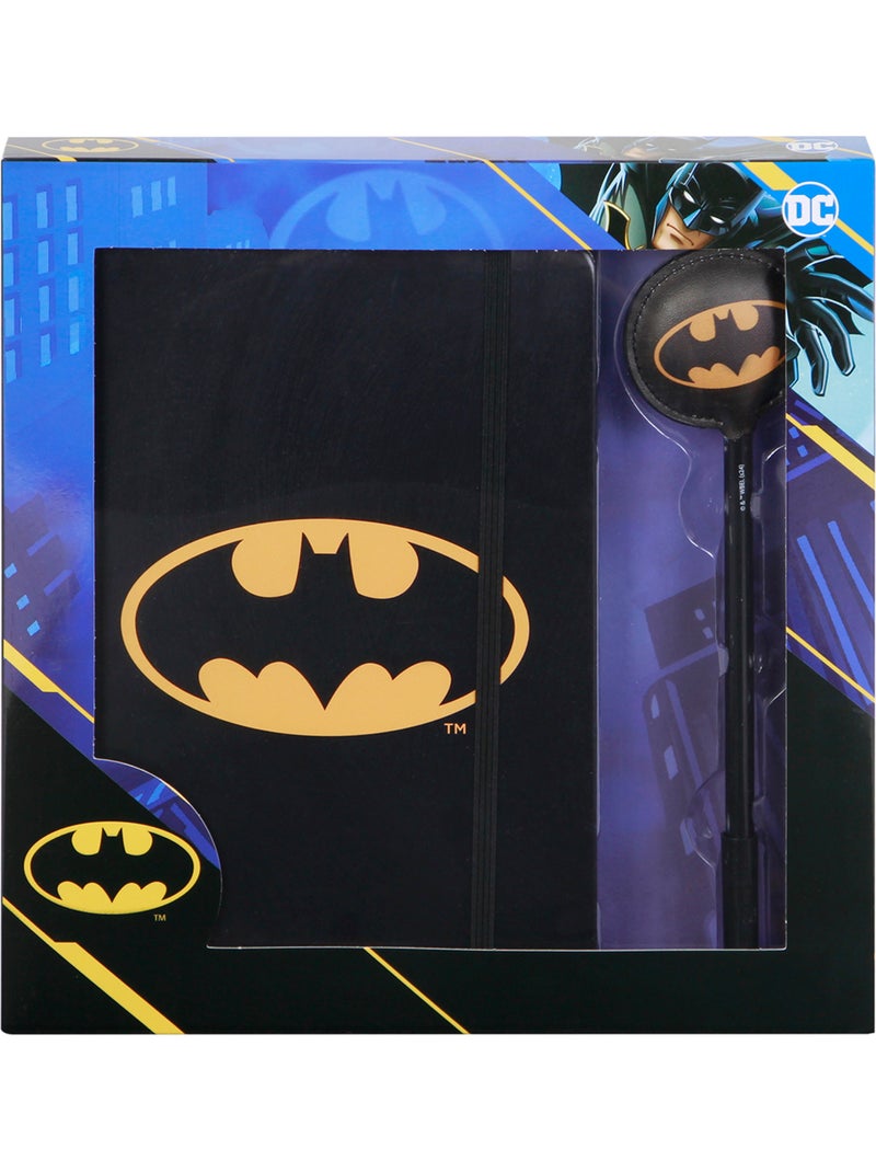 DC Comics Batman Batsignal Confezione Regalo con Diario e Penna a Sfera Fashion, Nero Nero - Kiabi