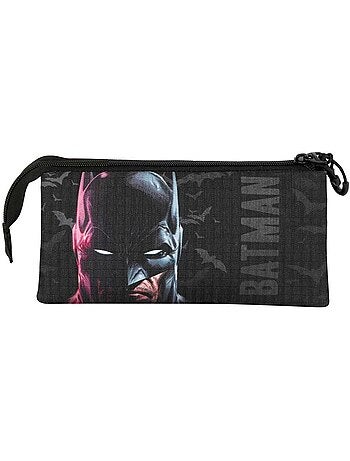 DC Comics Batman Face Astuccio Triplo, Nero