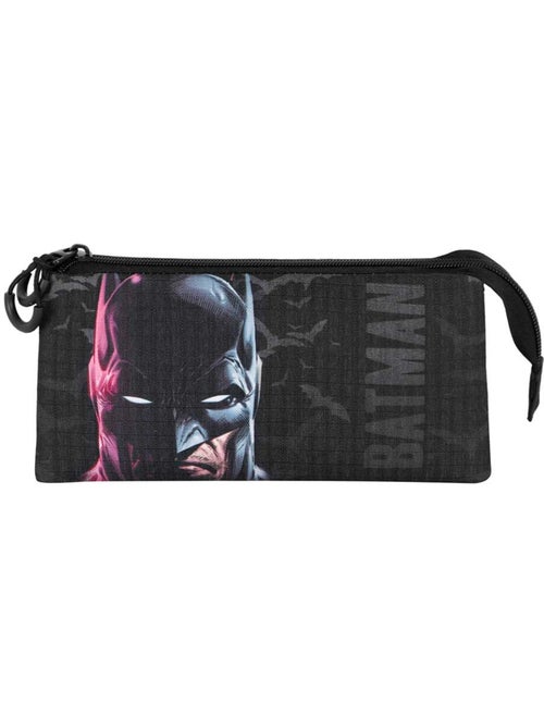DC Comics Batman Face Astuccio Triplo, Nero - Kiabi DC Comics Batman Face Astuccio Triplo, Nero - Kiabi