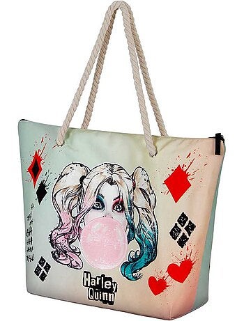 DC Comics Harley Quinn Mad Love Borsa da Spiaggia Soleil, Beige