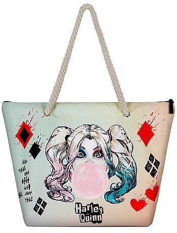 DC Comics Harley Quinn Mad Love Borsa da Spiaggia Soleil, Beige