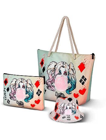 DC Comics Harley Quinn Mad Love Borsa da Spiaggia Soleil, Beige