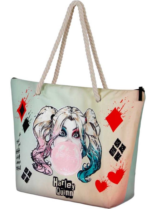 DC Comics Harley Quinn Mad Love Borsa da Spiaggia Soleil, Beige - Kiabi DC Comics Harley Quinn Mad Love Borsa da Spiaggia Soleil, Beige - Kiabi