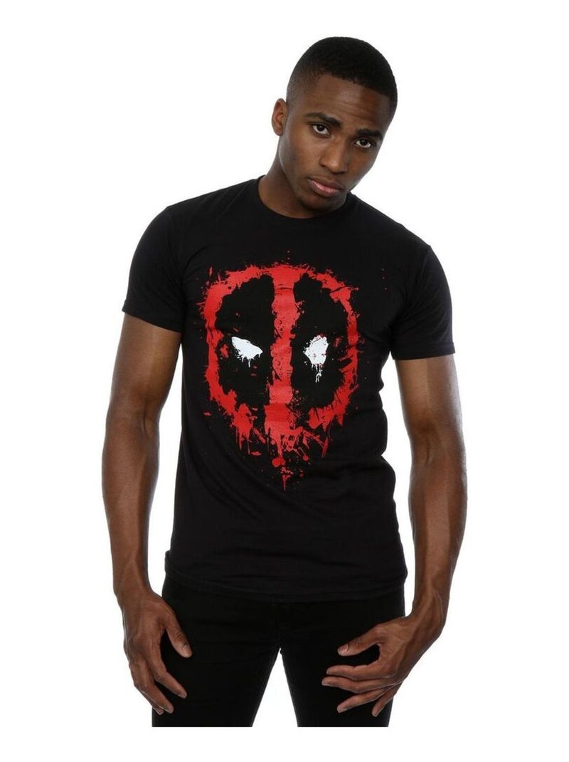 Deadpool Maglietta Faccia da Schianto Uomo Nero - Kiabi