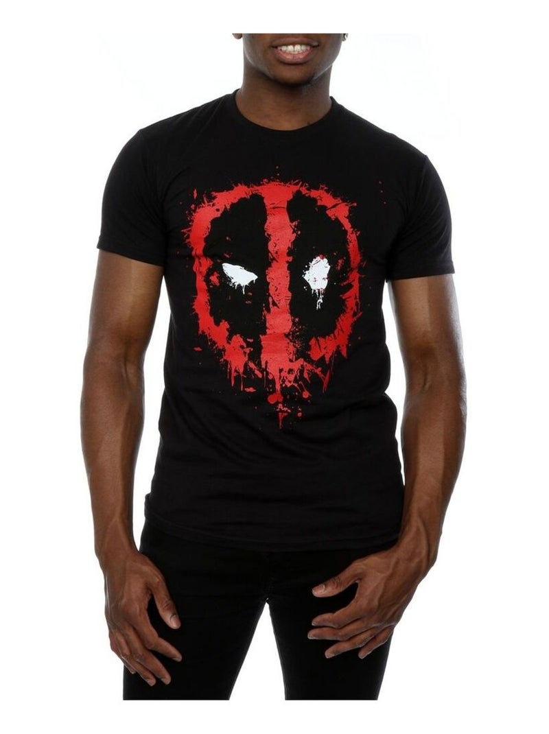 Deadpool Maglietta Faccia da Schianto Uomo Nero - Kiabi