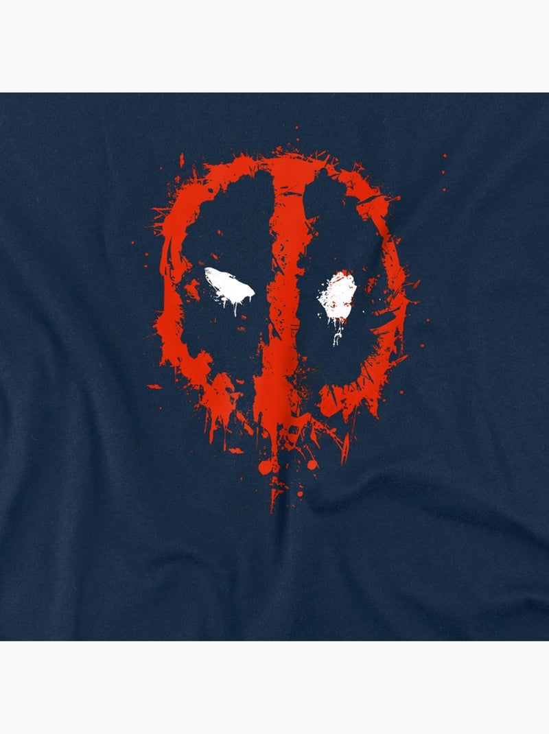 Deadpool Maglietta Verniciato Logo Adulto Unisex Blu marino - Kiabi