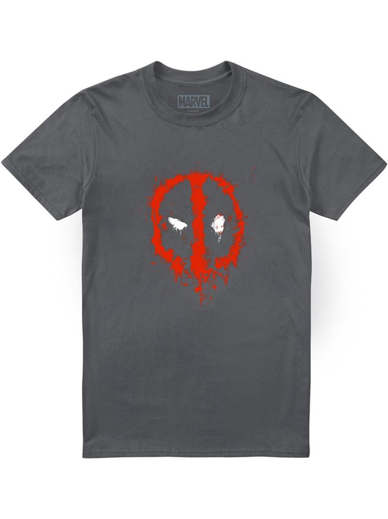 Deadpool Maglietta Verniciato Logo Adulto Unisex Grigio nero - Kiabi