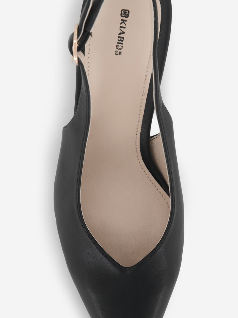 Décolleté a punta in similpelle Nero - Kiabi