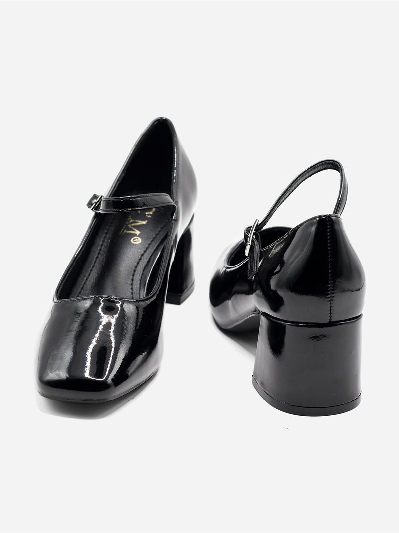 Décolleté con cinturino e fibbia Nero Nero - Kiabi