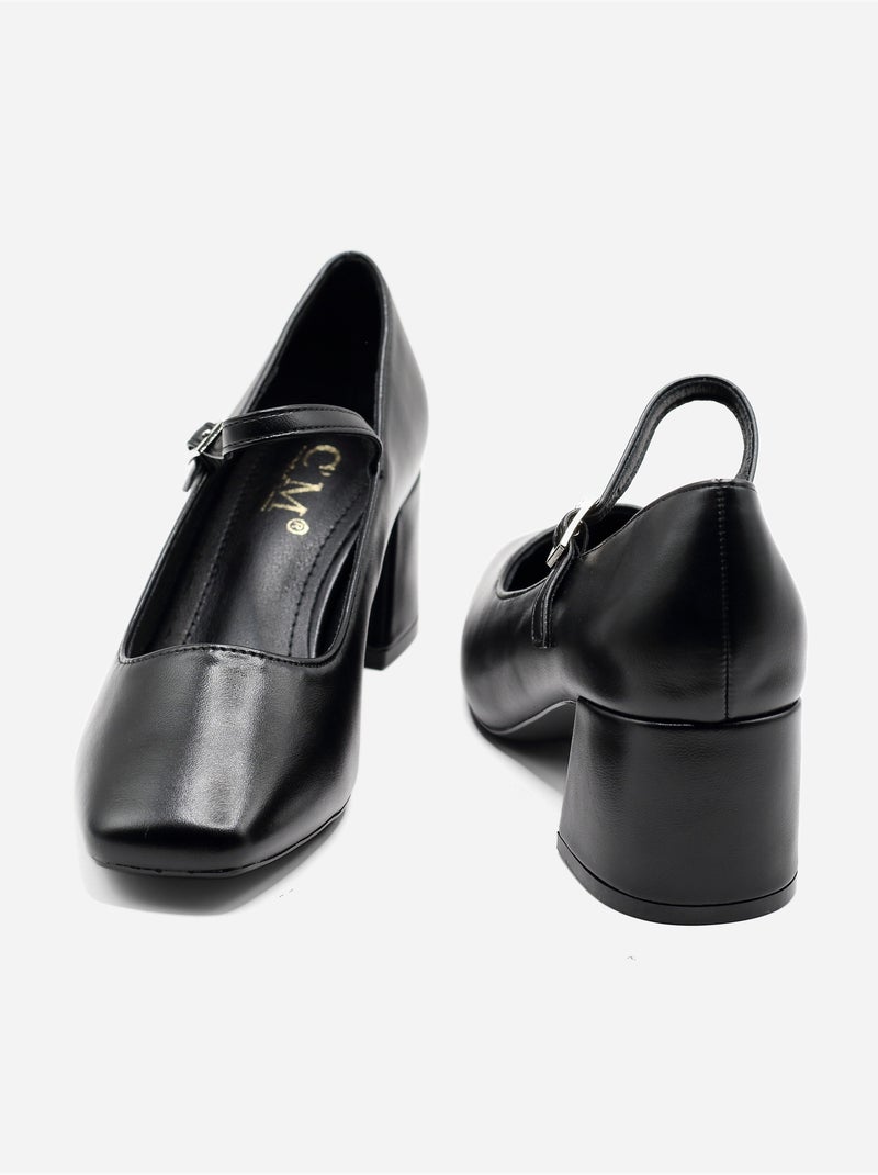 Décolleté con cinturino e fibbia Nero - Kiabi