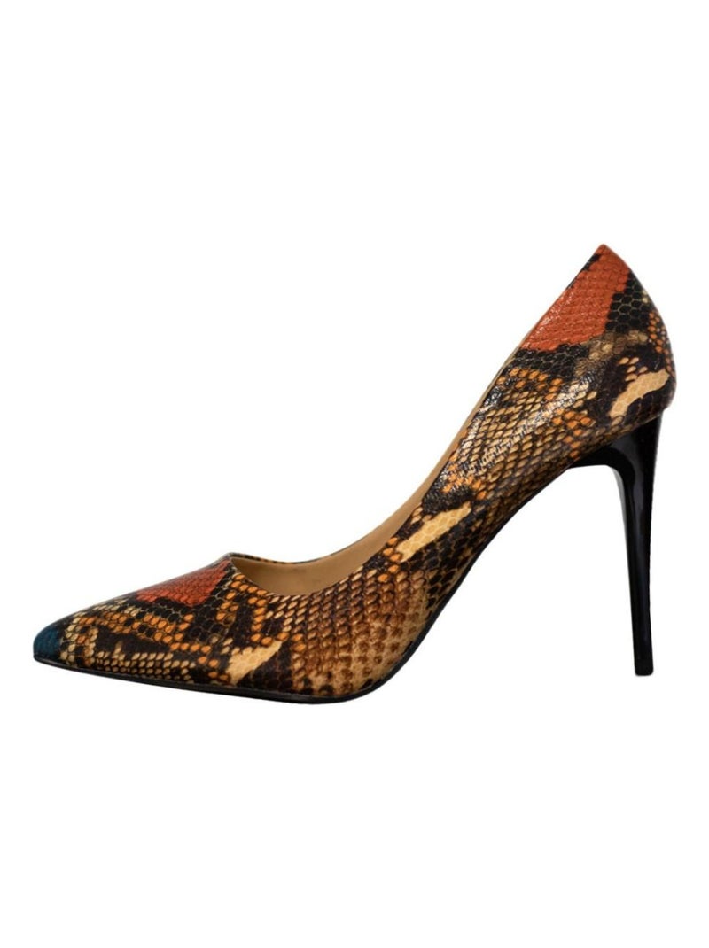 Décolleté in pelle di serpente Kebello Blu - Kiabi