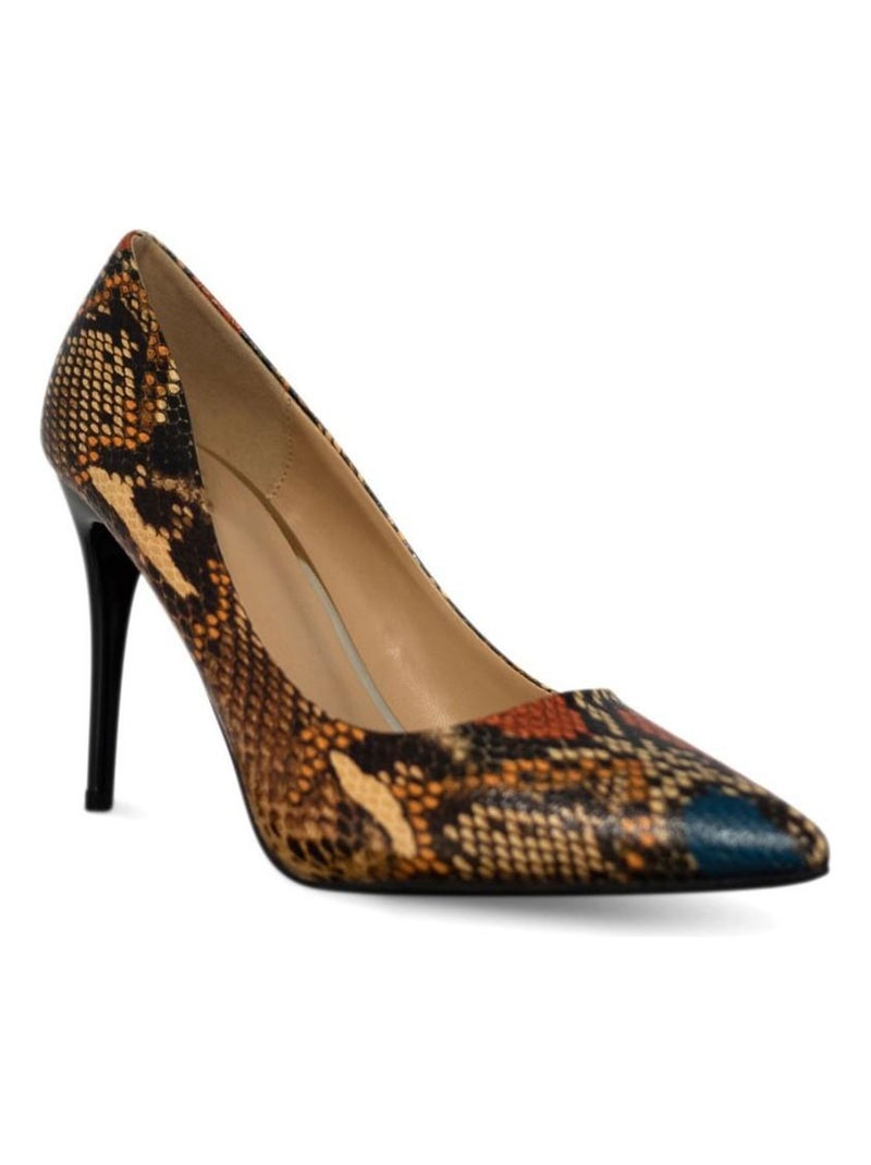 Décolleté in pelle di serpente Kebello Blu - Kiabi