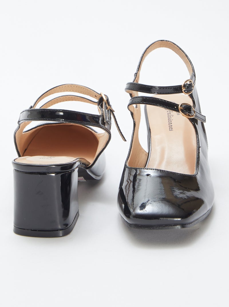 Décolleté in vernice e doppia fibbia NERO - Kiabi