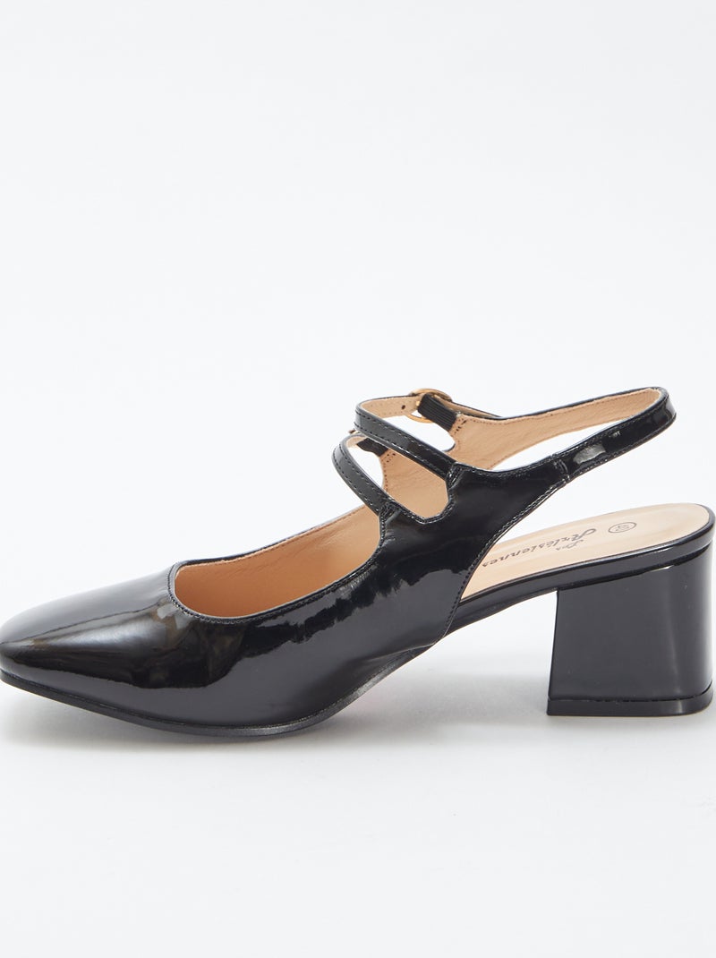 Décolleté in vernice e doppia fibbia NERO - Kiabi