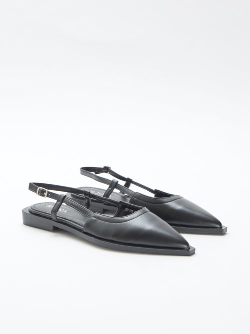 Décolleté open-toe con tacco basso - Kiabi