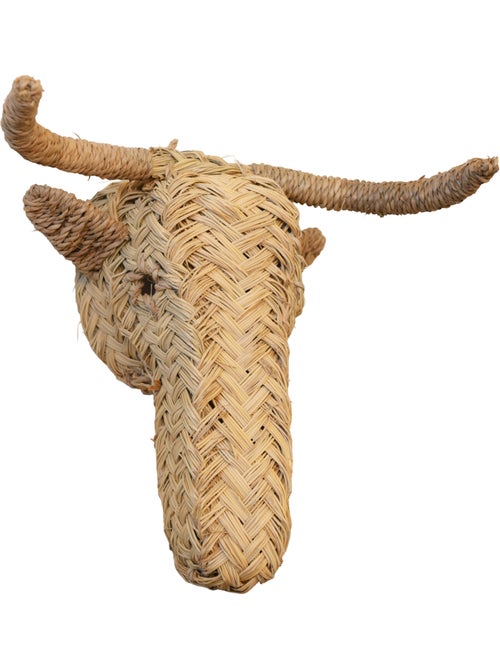 Decorazione da parete con testa d'alce in paglia - Kiabi