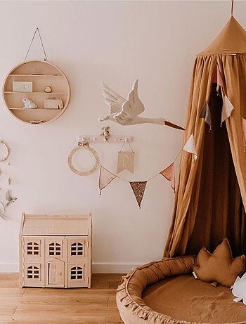 Decorazione da parete in lino per cameretta cicogna | SEVIRA KIDS