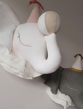 Decorazione da parete in lino per cameretta elefante | SEVIRA KIDS