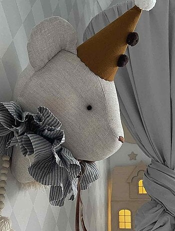 Decorazione da parete in lino per cameretta orso | SEVIRA KIDS