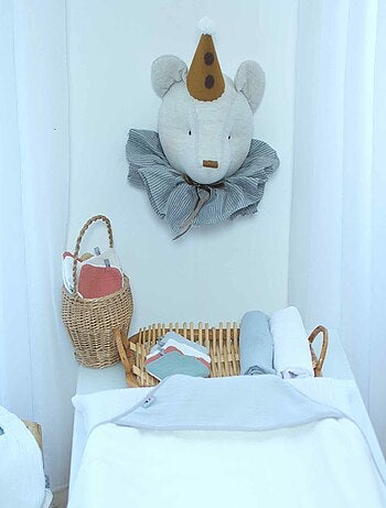 Decorazione da parete in lino per cameretta orso | SEVIRA KIDS