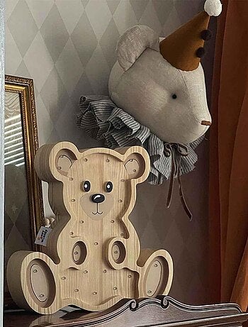 Decorazione da parete in lino per cameretta orso | SEVIRA KIDS